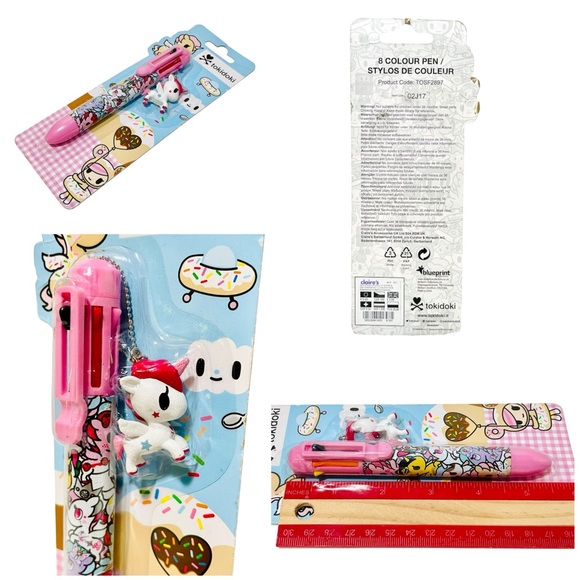 NEW Tokidoki Multi-Color Click Ballpoint Pen & Highlighters Lot of 2 Bundle NIP - Picture 2 of 3